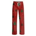 thumbnail image 6 of Hearthz Christmas Women Pajamas Pants Winter Wide Leg Pj Bottoms for Women Fall Drawstring Lounge Pants Womens, 6 of 7