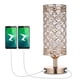 thumbnail image 3 of Lámpara de mesa Lámpara de mesita de noche de cristal Neoglint luz decorativa de escritorio con puertos de carga USB Dual lámpara de mesita de noche moderna para dormitorio sala de estar comedor Ofici Neoglint Lámpara de mesa, 3 of 3