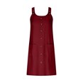 thumbnail image 4 of FcBaudy Camis Robe Sans Manches Col Rond, Robes pour Femmes, Robes d'Été pour Femmes Nouvelle Couleur Unie Robe Décontractée Ample et Confortable avec Bretelles Suspendues Robe Col Rond pour Femmes, 4 of 6