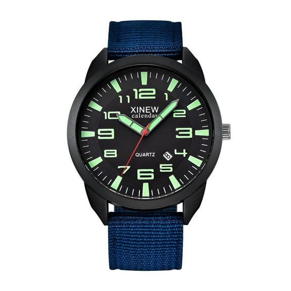 DESIGNICE 2026 New Wind Up Watch for Men No Battery Outdoor Mens Date Stainless Steel Sports Analog Quartz Wrist Watch,Analog Watch,Men'S Wrist Watches,Sport Watches for Men