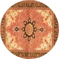 thumbnail image 1 of Ahgly Company Indoor Round Medallion Orange Traditional Area Rugs, 6' Round, 1 of 1