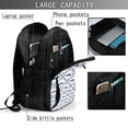 thumbnail image 4 of Balery Hipster Mustache Mochila con carga USB para hombre y mujer - Mochila impermeable y antirrobo para laptop con puerto USB para viajes, trabajo, 4 of 7