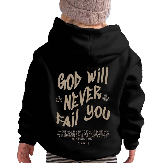 Chandail à Capuchon et Chandails en Molleton pour Filles pour l'Hiver Tenue Décontractée - Chandail à Col Rond Imprimé Lettre pour Enfants de 2 à 13 Ans - pour Activités Extérieures et Confort Quotidien