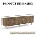 thumbnail image 5 of EDYO LIVING Mid Century Modern TV Stand for 75" TV, Entertainment Center, Media TV Console for Living Room, Rustic Oak, 5 of 6
