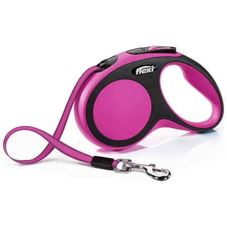 UPC: 0840317106282 | Flexi New Comfort Small Tape Retractable Dog Leash 16 ft Pink (For dogs up to 33 lbs)