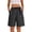 Black, variant on Women's Baggy Cargo Shorts, High Waisted Elastic Waist Drawstring Bermuda Shorts, Loose Fit Straight Leg Walking Short Pants with Side Pockets, Summer Casual Streetwear Black L
