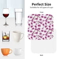thumbnail image 6 of Naloa Orchids Flowers Coasters for Set of 4 - PU Leather Coasters, Coasters for Table Cup Tea Coffee Beer, Decorative for Kitchen Homedecor (Round), 6 of 6