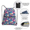 thumbnail image 3 of Vsdgher Skull blue leaf Drawstring Backpack Water Resistant String Bag Sports Sackpack Gym Sack for Men Women, 3 of 6