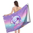 thumbnail image 4 of aphmu cat (3) Toalla de playa de secado rápido con diseño temático, regalo para mujeres y niñas, ideal para cumpleaños, fans, amantes de la música, uso en la playa o al aire libre, 78 × 150 cm, 4 of 6
