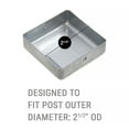 thumbnail image 4 of 2 1/2" x 2 1/2" Square Pressed Steel Dome Caps Galvanized Steel (10 Pack), 4 of 5