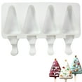thumbnail image 1 of 1 Pce Moules à Popsicle Mignons en Forme de Triangle à 4 Cavités, Moules à Crème Glacée en Gel de Silice Réutilisables et Résistants à la Chaleur, Outil de Crème Glacée pour Gâteaux, Fabricant de Popsicle DIY, Moules en Silicone pour Popsicle Maison, 1 of 8