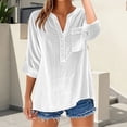 thumbnail image 4 of Blouses for women dressy casual Polyester,Spandex Soft Clothing XXXXXL White womens blouses, 4 of 5