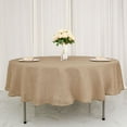 thumbnail image 4 of BalsaCircle 90" Natural Round Faux Burlap Tablecloth Reception Catering Decorations, 4 of 7