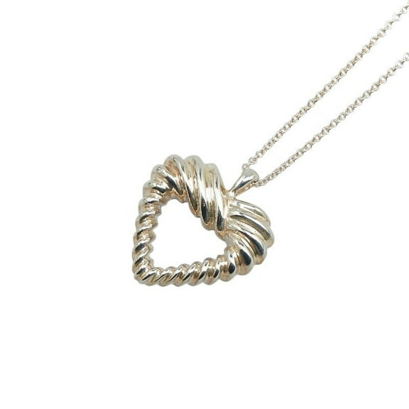 Pre-Owned Tiffany & Co. Twisted Heart Necklace in 925 Sterling Silver for Women. (Good)