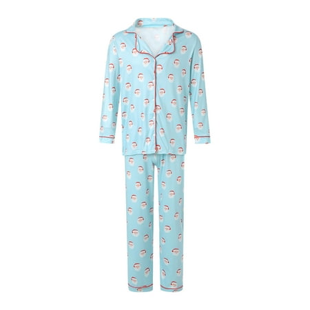 

Ehfomius Christmas Family Matching Pajamas Set Santa Claus Tops with Pants
