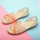 thumbnail image 3 of 2022 Summer Women's Beach Flat Sandals Colorful Open Toe Jelly Cutout Flats, 3 of 3