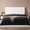 Off-White, variant on Allewie Full Size Velvet Bed Frame with LED Light, Adjustable Vertical Channel Tufted Headboard, Strong Wooden Slats Support, Noise-Free, No Box Spring Needed, Black