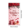 thumbnail image 3 of Décoration de Fête de la Saint-Valentin avec Fond de Roses Rouges et Boîte Cadeau, Bannière de Cœurs, Accessoires Photo pour Événement de Vacances, Romance, 3 of 4