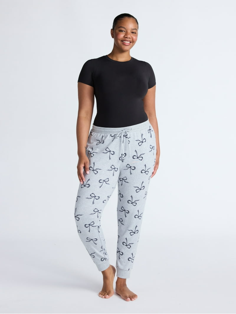 Joyspun Women's Cozy Lounge Collection Hacci Knit Sleep Joggers