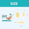 thumbnail image 5 of Promifun Hydrocolloid Gel Blister Bandages Blister Cushions Water Resistant Prevention Recovery Heel Foot 27 Count,Variety Pack, 5 of 8