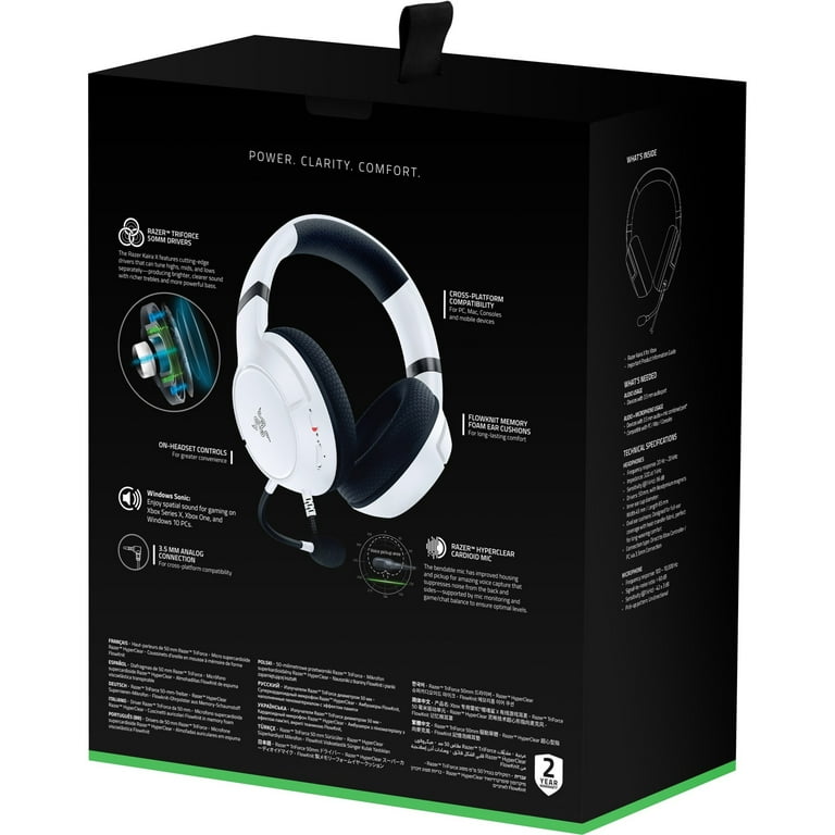 Razer Kaira X Wired Headset for Xbox Series X|S, Xbox One, PC, Mac & Mobile  Devices: TriForce 50mm Drivers - HyperClear Cardioid Mic - Flowknit Memory