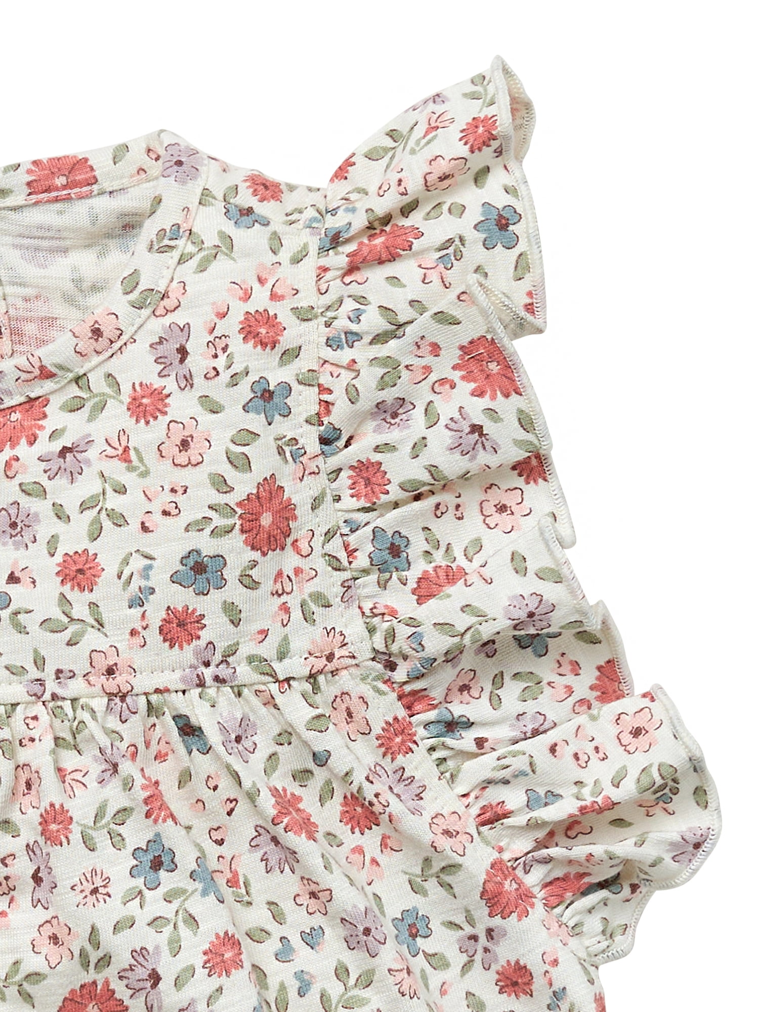 Modern Moments by Gerber Baby Neutral Organic Ruffled Sleeve Top, Sizes 0/3 Months - 24 Months