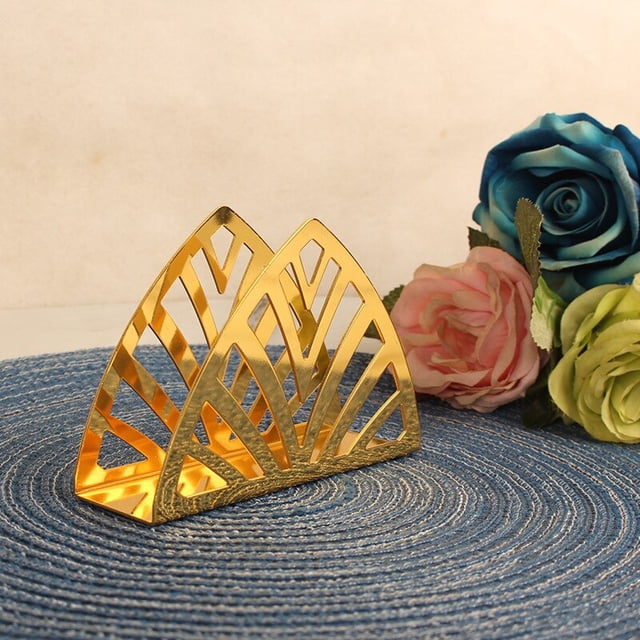 Tabletop Napkin Holder Dispenser Stand Dinner Table Napkin Organizer Dining Table Gold Wrought Iron Paper Towel Tissue HolderD GoldGERMANY He Qiyong unisex