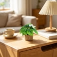 thumbnail image 4 of Artificial Potted Plant,Weather Resistant Fake Plant in Woven Basket Faux Greenery Decor for Home Tabletop Living Room Office Shelf, 4 of 6