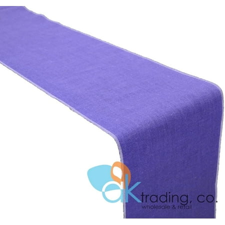 

AK-Trading Hessian Purple Color Jute Burlap Table Runner - Purple (12 x84 )
