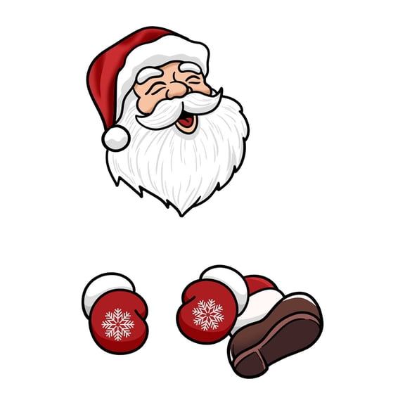 UYUH Christmas Fence Peeker Set Santa & Snowman Outdoor Yard Decor, Weather-Resistant Holiday Peeper Signs for Garden/Patio Parking, Winter Lawn Ornaments & Festive Gift Idea