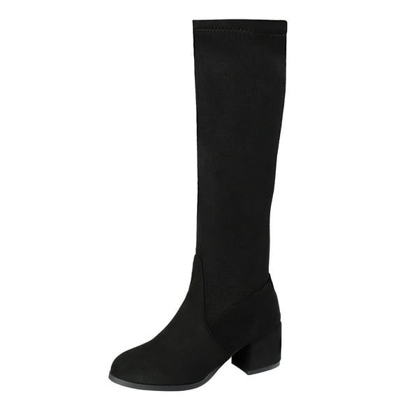 XZNGL Boots for Womens Boots Womens Casual Shoes Women Ladies Fashion Solid Over The Knee Warm Zipper Long Boots Casual Shoes