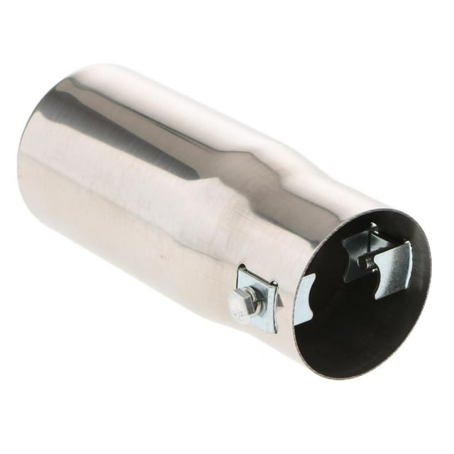 S SERENABLE 1PC 30-50mm Inlet Stainless Steel Exhaust Pipe Trim Car Tip Tail Muffler Tail