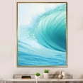 thumbnail image 2 of Designart "Spiraling Turquoise Wondrous Wave I" Abstract Spirals Floater Framed Wall Decor, 2 of 5