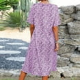 thumbnail image 4 of Aloohaidyvio Dresses Plus Size,Fashion Women Summer Casual Round-Neck Print Short Sleeve Loose Dress, 4 of 6