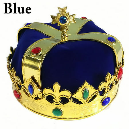 Creative King Crown for Royal King or Queen Costume Funny Party Crown Decorative Rhinestone Prince Crown