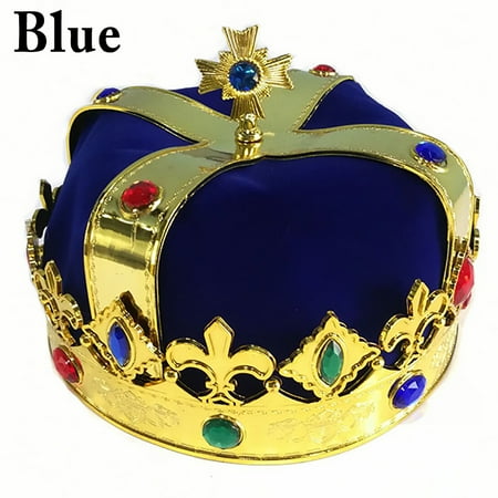 Creative King Crown for Royal King or Queen Costume Funny Party Crown Decorative Rhinestone Prince