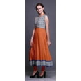 thumbnail image 3 of Bimba Indigo Blue3 Ikat Anarkali Dress For Women Indian Ethnic Printed Kurti Long Kurta Party Dress XX-Large, 3 of 6