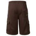 thumbnail image 2 of Ma Croix Men's Casual Loose Fit Fleece Cargo Sweat Shorts with Elastic Deawstring, 2 of 5