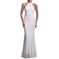 thumbnail image 1 of Vestido BELLA BARNETT Fabuloso blanco con cuello alto HOCO sin mangas, 1 of 5