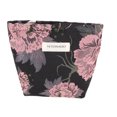 thumbnail image 1 of Bolsas de Maquillaje de Flores Convenientes 1 Pc Poliéster Negro Rosa Pequeña, 1 of 5