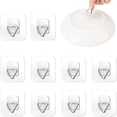 thumbnail image 3 of Clear Adhesive Wall Plate Hangers Invisible Vertical Hooks For Decorative Plates Photo Frames Paintings Artwork Wall Display,2.2x2.2In x10+2.6x2.6 In x10,Clear, 3 of 5