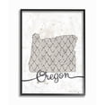 thumbnail image 2 of Stupell Industries Oregon Patterned Grey US State Design Framed Wall Art by Ziwei Li, 2 of 5