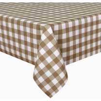 Checkered Vinyl Rectangle Tablecloth, 60 x 102 Inch, 100% Waterproof Oil Proof Spill Proof PVC Table Cloth, Wipe Clean Table Cover for Dining Table, Buffet Parties, Coffee and White