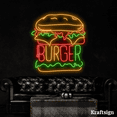 thumbnail image 2 of Craftnamesign Burger Neon Signs, Burger Shop LED Signage, Fast Food Decor, 2 of 4
