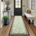 thumbnail image 2 of Yesurprise 2x6 Beige Washable Runner Area Rugs - Botanical Print, Non-Slip Indoor Area Rugs for Living Room, Entryway, Laundry Room, Bedroom, 2 of 8