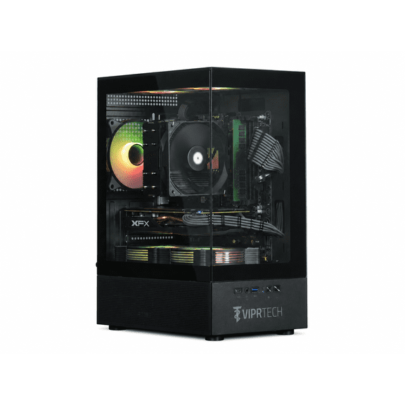 ViprTech Stryker 1.0 Gaming PC - AMD Ryzen 7 (4.4GHz), AMD RX 580 8GB, 16GB DDR4, 512GB SSD, Onyx Black