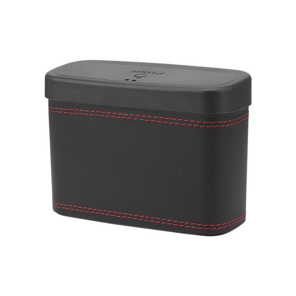 CCOCC Car Trash Bin,Side-Hanging Design Car Trash Bag Hanging,Space Saving Car Trash Cans,Black