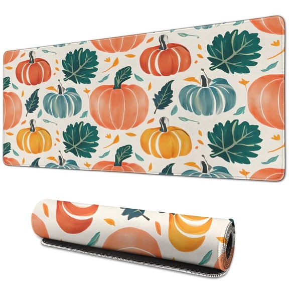 Big Mouse Pad,Welcome Thanksgiving Pumpkin Harvest Rectangle Mouse Mat Waterproof Mouse Pad Non Slip Rubber Mousepad Gaming for Gaming Gift (31.5x11.8in)