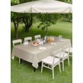 thumbnail image 6 of Outdoor Table Cloth with Umbrella Hole and Zipper, Beige Brown Ombre Waterproof Rectangle Tablecloth 60"x102", Abstract Modern Art Gradient Washable Table Cover for Outside Party Patio Picnic, 6 of 7