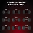 thumbnail image 3 of FitRx 50lbs Rubber Hex Dumbbell – Solid Steel Handle, Durable Rubber Coating, Anti-Roll Weight for Fitness, Single, 3 of 11